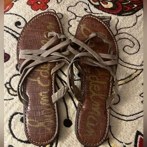 Sam Edelman strappy slide sandals size 8 color tan
